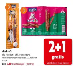 Colruyt Vitakraft hondensnack Beef stick XXL kalkoen 1 stuk aanbieding