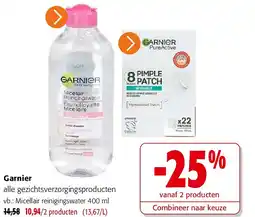 Colruyt Garnier alle gezichtsverzorgingsproducten aanbieding