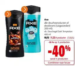 Colruyt Axe alle doucheproducten aanbieding
