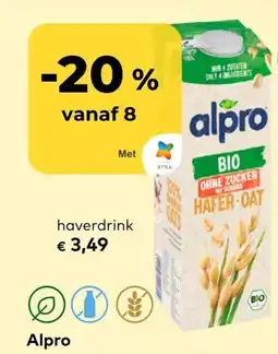 Bio Planet Alpro Ongesuikerde Haverdrink aanbieding