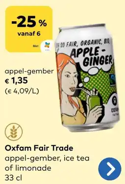 Bio Planet Oxfam Fair Trade Appel Gember aanbieding