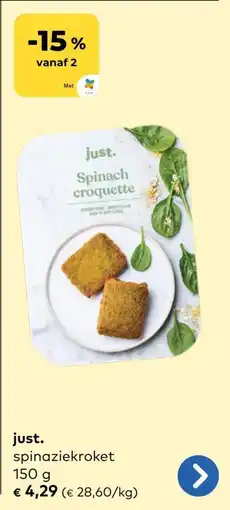 Bio Planet just. spinaziekroket aanbieding