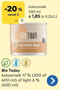 Bio Planet Bio Today Kokosmelk aanbieding