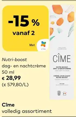 Bio Planet Cîme Nutri-boost dag- en nachtcrème aanbieding