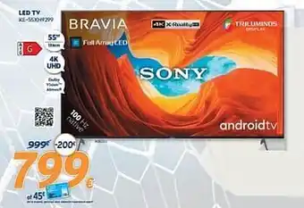 Krëfel Sony led tv ke-55xh9299 aanbieding