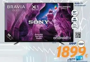 Krëfel Sony oled tv ke-65a8baep aanbieding