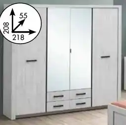 Budget Meubelen Kleerkast 4 deurs aanbieding