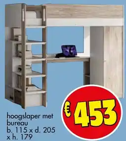 Budget Meubelen Hoogslaper met bureau aanbieding