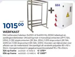 Meno Werfkast 32A op frame aanbieding