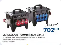 Meno Verdeelkast combi 726AF 32AMP aanbieding