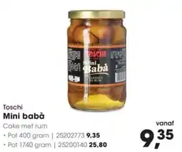 Hanos Toschi Mini babà Cake met rum aanbieding