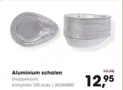 Hanos Aluminium schalen Druppelvorm aanbieding