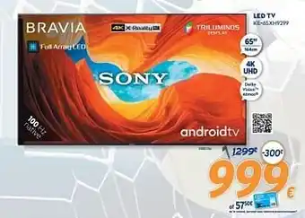 Krëfel Sony led tv ke-65xh9299 aanbieding