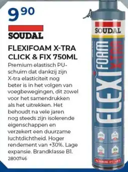 Meno Soudal flexifoam X-tra click & fix aanbieding