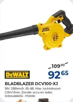 Meno Dewalt bladblazer DCV100-XJ aanbieding