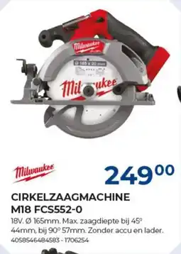 Meno Cirkelzaagmachine M18 FCS552-0 aanbieding
