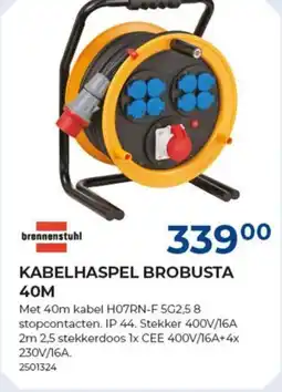 Meno Kabelhaspel brobusta 40M aanbieding