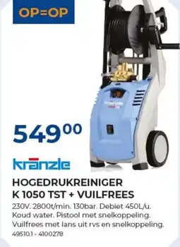 Meno Hogedrukreiniger K 1050 TST + vuilfrees aanbieding