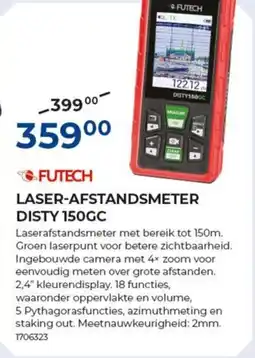 Meno Futech laser-afstandsmeter disty 150GC aanbieding
