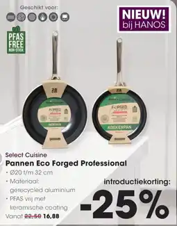 Hanos Select cuisine pannen eco forged professional aanbieding