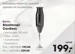 Hanos Bamix staafmixer cordless aanbieding