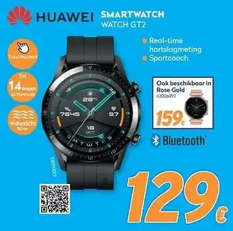 Krëfel Huawei smartwatch watch gt2 aanbieding