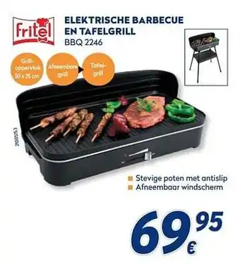 Fritel elektrische barbecue en tafelgrill bbq 2246