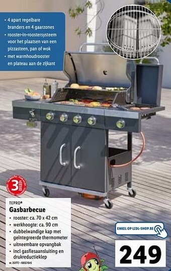 Lidl Tepro gasbarbecue aanbieding