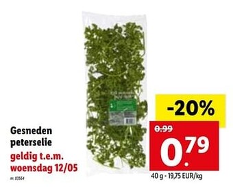 Lidl Gesneden peterselie aanbieding