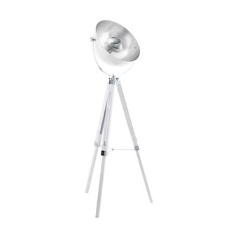 Leen Bakker EGLO vloerlamp Covaleda - wit/chroom-/zilverkleur - Leen Bakker aanbieding