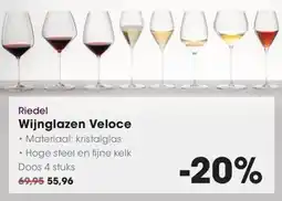 Hanos Riedel Wijnglazen Veloce aanbieding