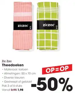 Hanos Zic Zac Theedoeken aanbieding