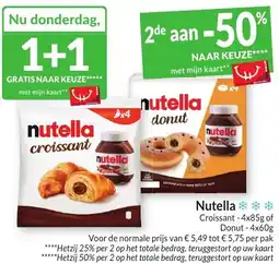 Intermarché Nutella croissant of Donut aanbieding