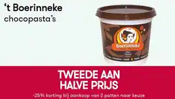 Peltri 'T Boerinneke chocopasta's aanbieding