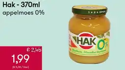Peltri Hak appelmoes 0% aanbieding