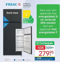 Eldi FRIAC 2-deurskoelkast aanbieding