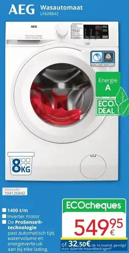 Eldi AEG Wasautomaat LF62R842 aanbieding