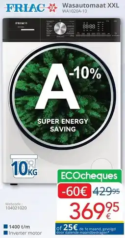 Eldi FRIAC Wasautomaat XXL aanbieding