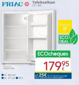 Eldi FRIAC Tafelkoelkast CO 1309 aanbieding