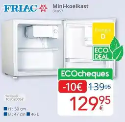 Eldi FRIAC Mini-koelkast BKK57 aanbieding