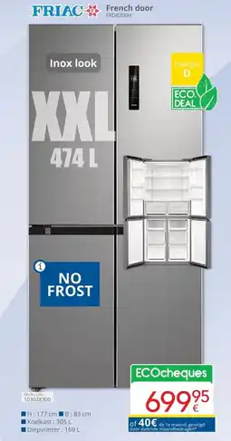 Eldi FRIAC French door FRD8300IX aanbieding