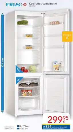 Eldi FRIAC Koel/vries combinatie UD3352 aanbieding