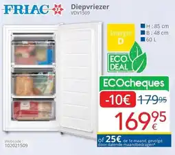 Eldi FRIAC Diepvriezer VDV1509 aanbieding