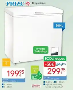Eldi FRIAC Diepvriezer aanbieding