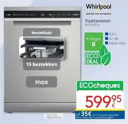 Eldi Whirlpool Vaatwasser W7FHS51X aanbieding