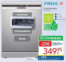 Eldi FRIAC Vaatwasser VW20211X aanbieding