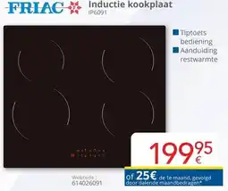 Eldi FRIAC Inductie kookplaat IP6091 aanbieding