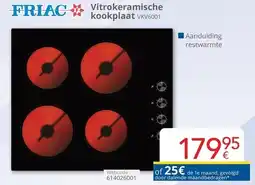 Eldi FRIAC Vitrokeramische kookplaat VKV6001 aanbieding