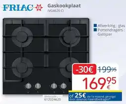 Eldi FRIAC Gaskookplaat IVG4620 CI aanbieding