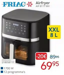 Eldi FRIAC Airfryer AIF 8117 WV aanbieding